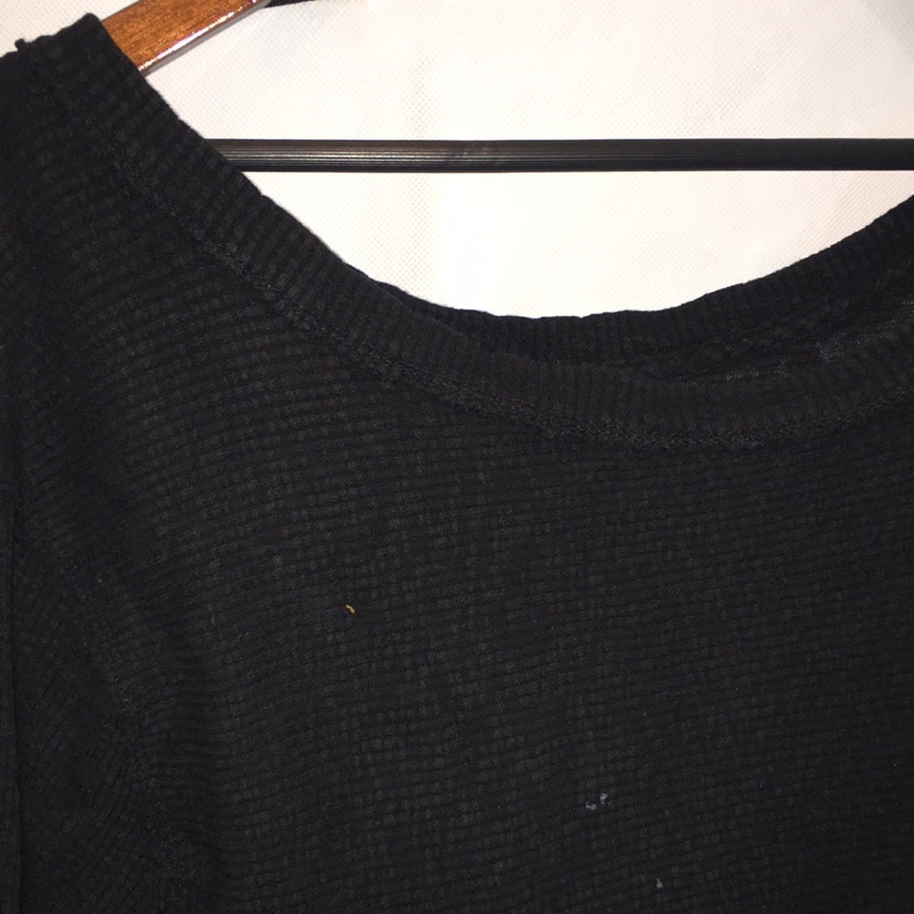 We The Free Black Long Sleeve Ribbed Top | Size Large - Picture 4 of 6